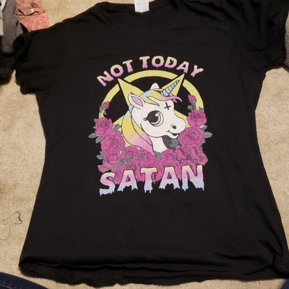 Not today satan t shirt - Picture 2 of 2